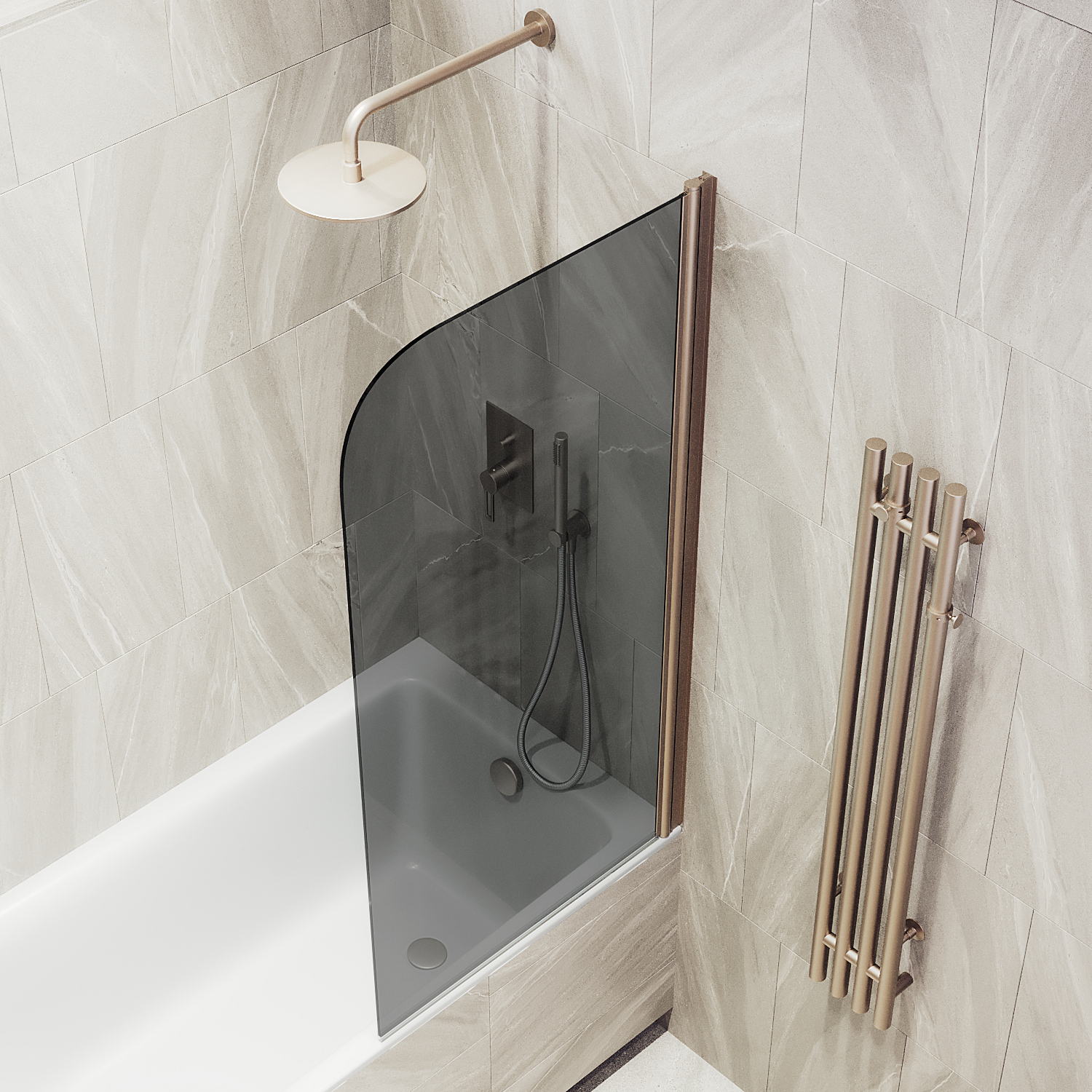 ST-623-2 Душевое ограждения на борт вынны Public Steel Россия 