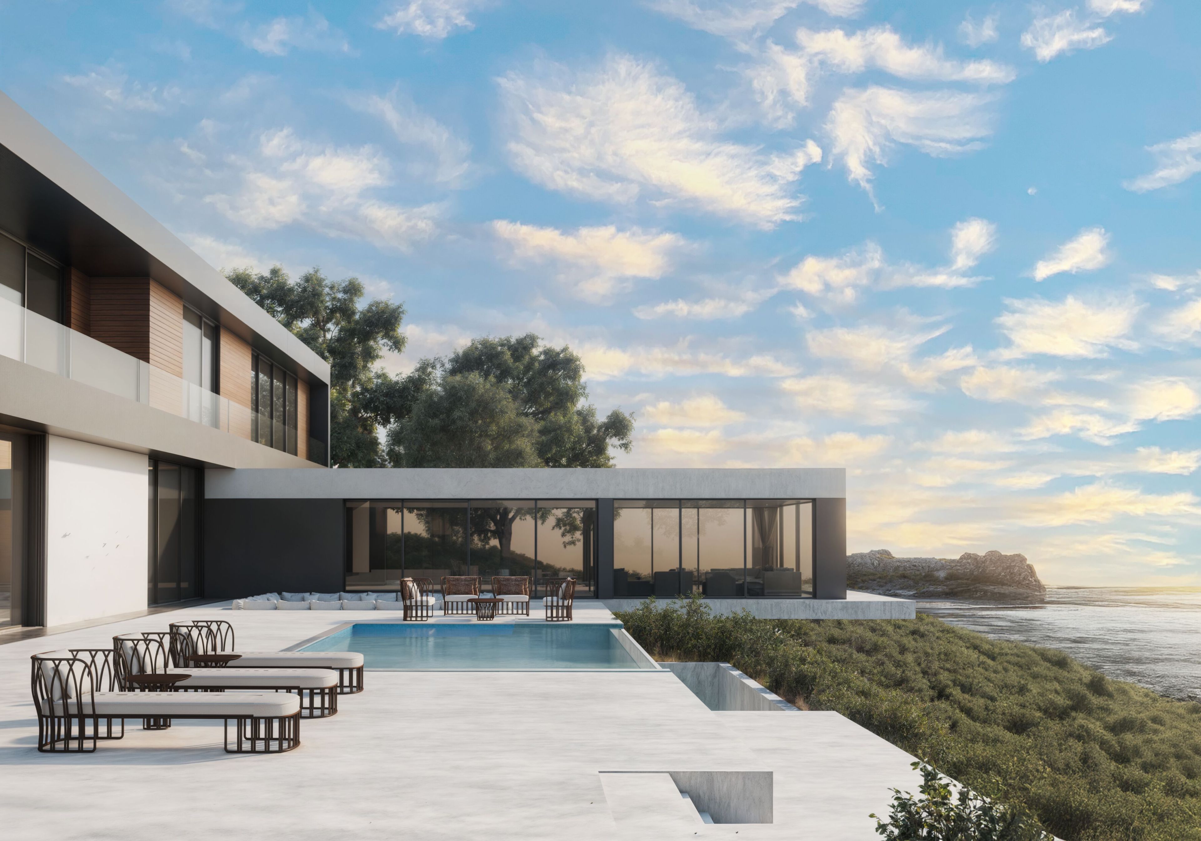 Тканевое садовое кресло с подлокотниками YAAZ Koru ARCH-00030124 - Вид №4