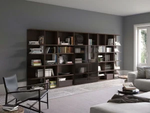 PIANCA Открытый лакированный книжный шкаф Spazioteca