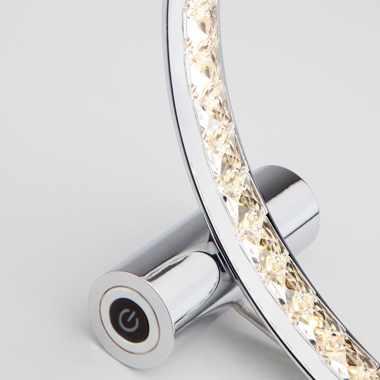 Настольная лампа Eurosvet Vortex 80411/1 хром EUROSVET ИНТЕРЬЕРНЫЕ 220966 Хром  - Вид №1