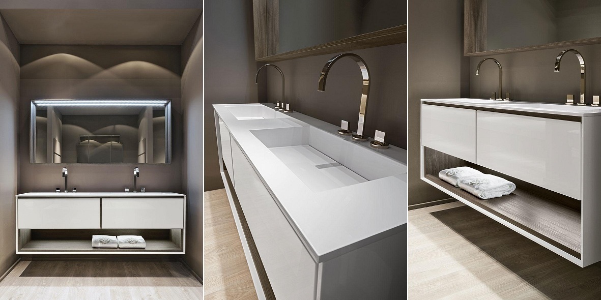 Комплект мебели для ванной комнаты. Лакировка снаружи/ лакировка внутри FRAME fr1 OASIS BATHROOM Master Frame - Вид №1