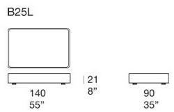 Paola Lenti Прямоугольный столик для сада из accoya® Cove B25l - Вид №3