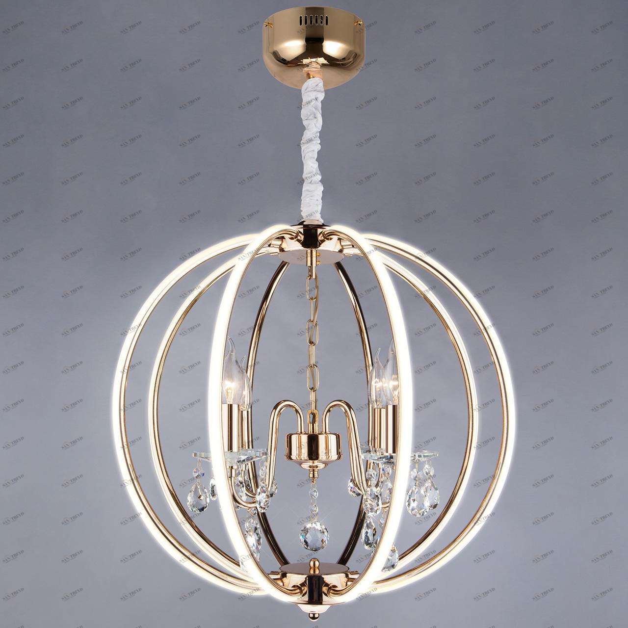 Подвесная люстра Bogates Atlas 418/8 Strotskis BOGATES ДИЗАЙНЕРСКИЕ, ATLAS, ШАР 187053 Белый 