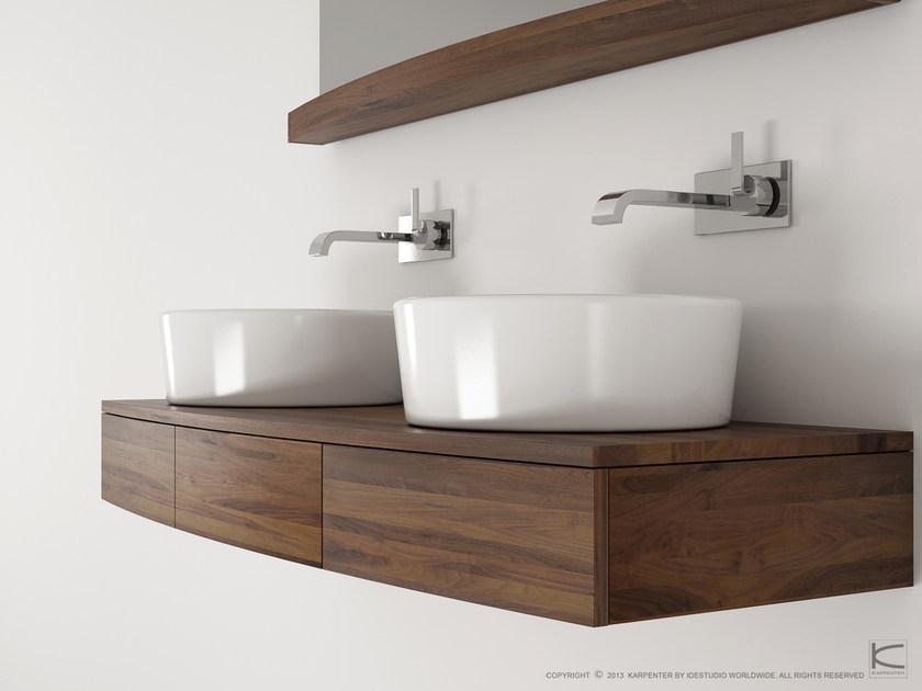KARPENTER Двойная подвесная тумба под умывальник из дерева Miles sun-id-1503907 - Вид №8