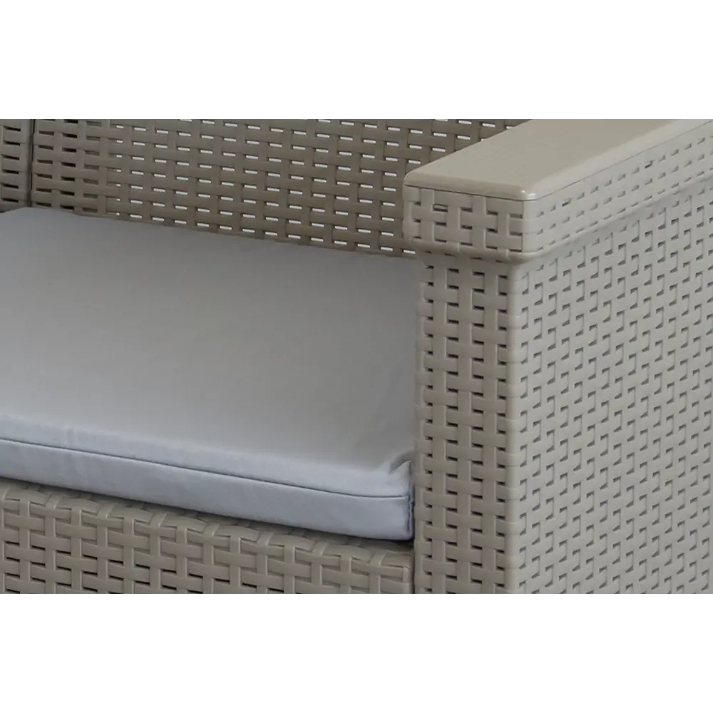 Набор садовой мебели для отдыха с подушками BEGINIA Basegi Пластик Стол, диван, кресло 2 шт Бежевый STLM-2095015 - Вид №9