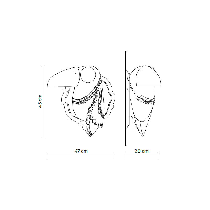 Светильник настенный белый Cubano KARMAN С ПТИЧКОЙ 00-3882937 Белый  - Вид №7