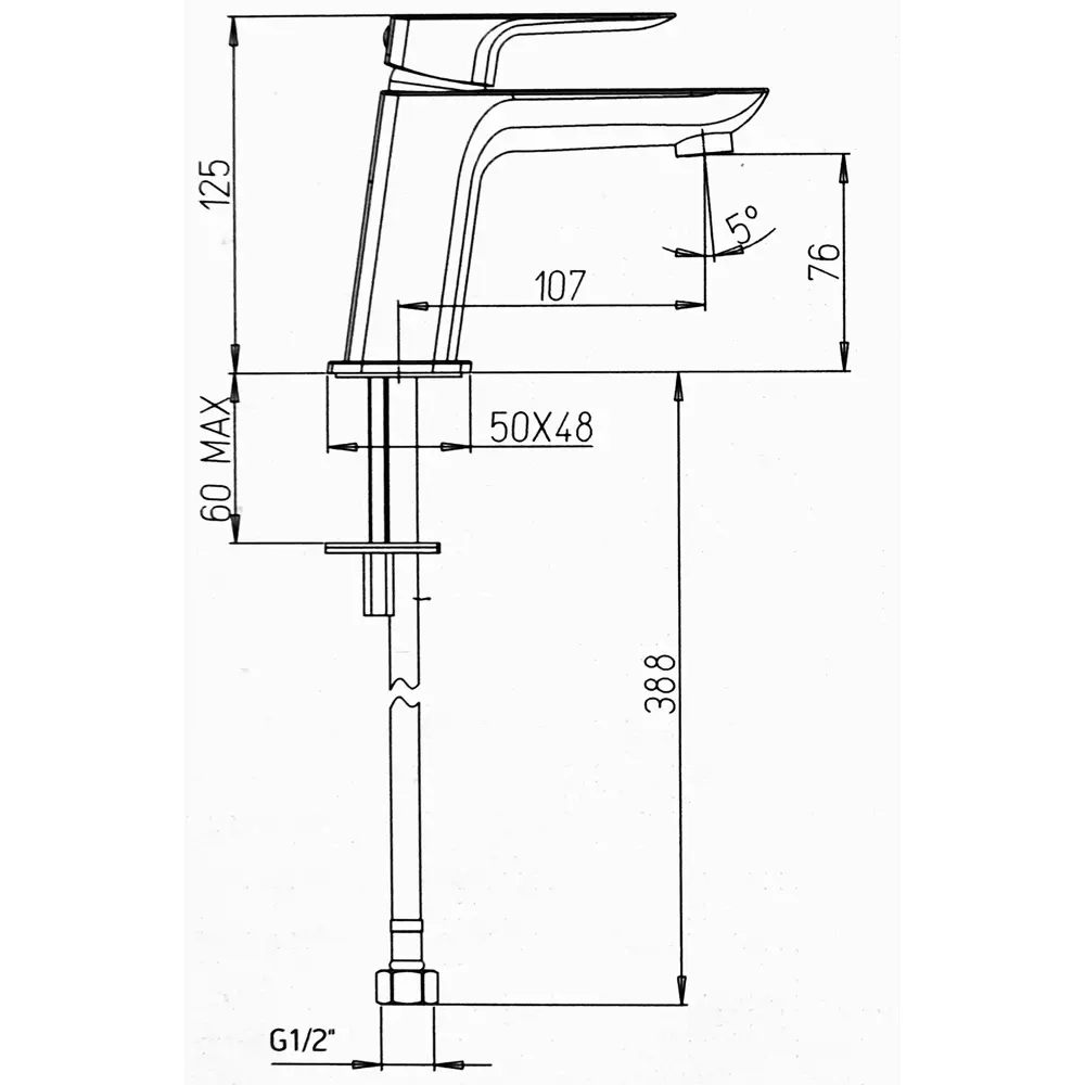 Смеситель для раковины Paini Nove 09CR205LMKM однорычажный цвет хром 82397504 STLM-2134377 - Вид №5