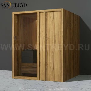 Effegibi YOKU.D60 SA.70200017 Сауна с правой дверью. Мощность: 6 кВт макс. Размеры: длина 174 см, ширина 170 см. Отделка: термообработанное дерево