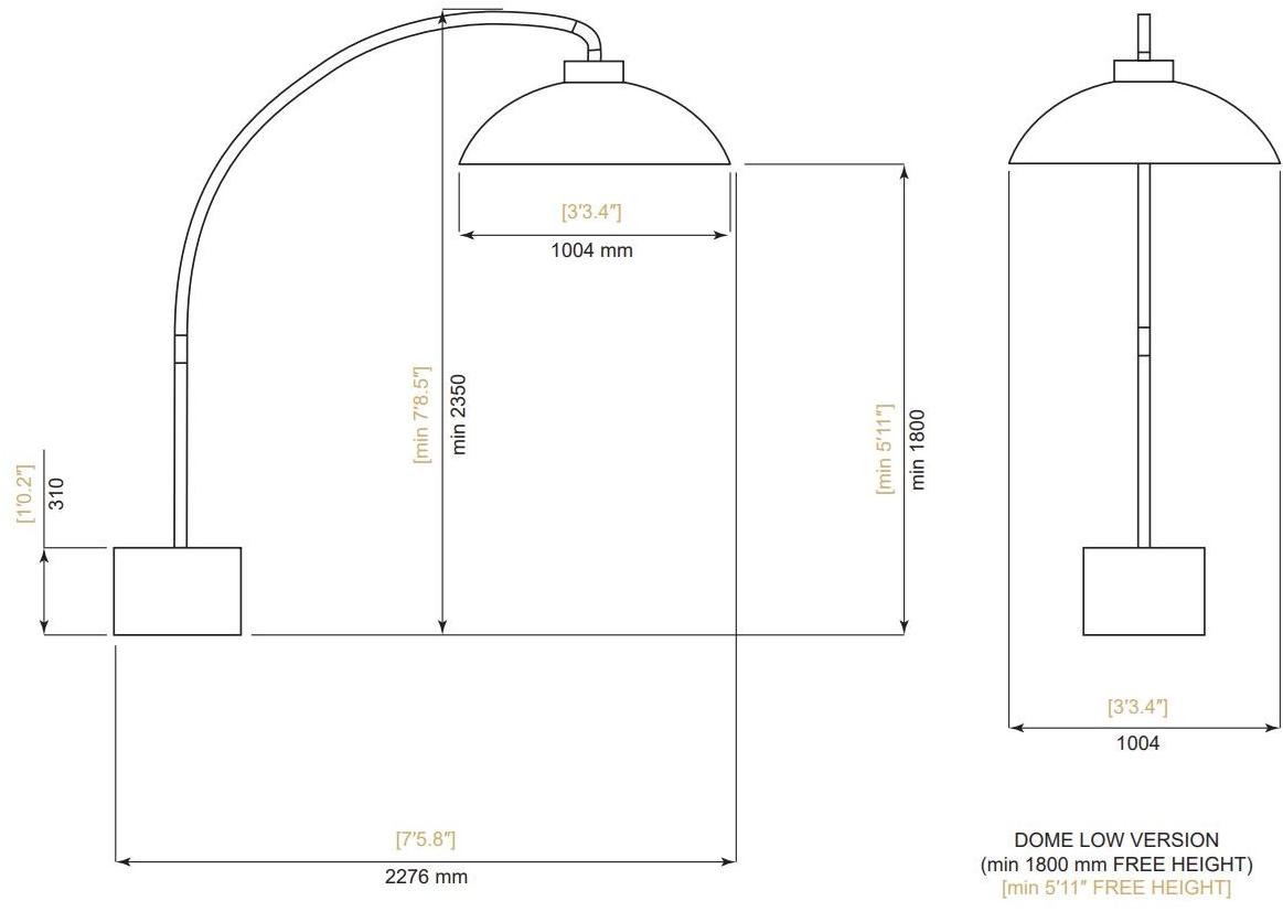 HEATSAIL DOME Уличный обогреватель инфракрасный с освещением напольный. - Вид №4