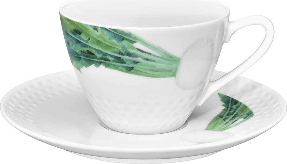 10613965 Noritake Чашка чайная с блюдцем Noritake "Овощной букет.Редька" 210мл Фарфор 