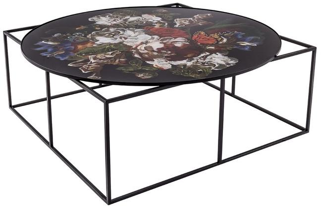 MOMENTI Низкий круглый металлический журнальный столик The black attitude sun-id-1426097 - Вид №1