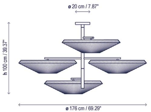 BOVER Регулируемая подвесная лампа из метакрилата Siam sun-id-1412353 - Вид №1