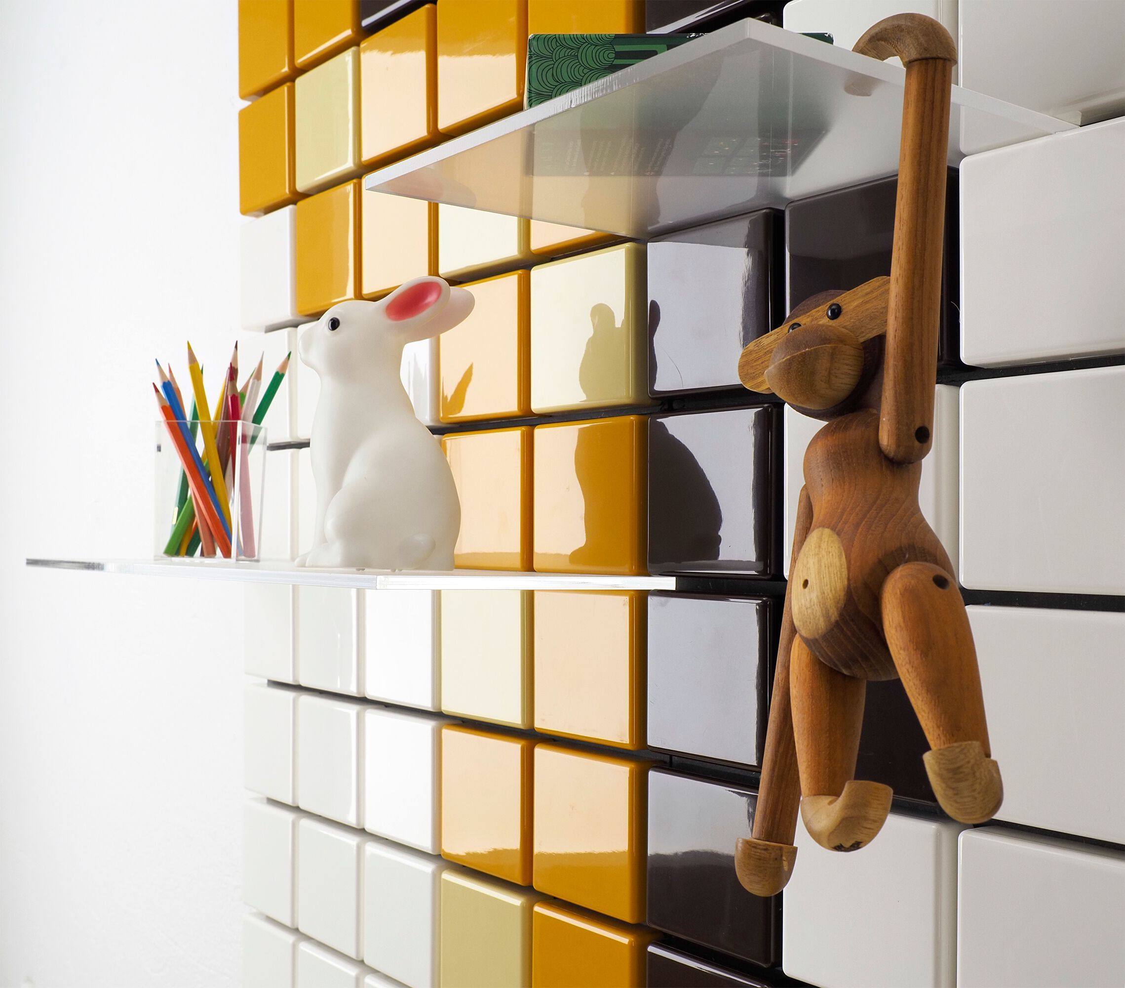 Модульная подвесная Книжная полка из АБС-пластика Pellington Design CONFETTI CK GIRAFFE ARCH-00055455 - Вид №2