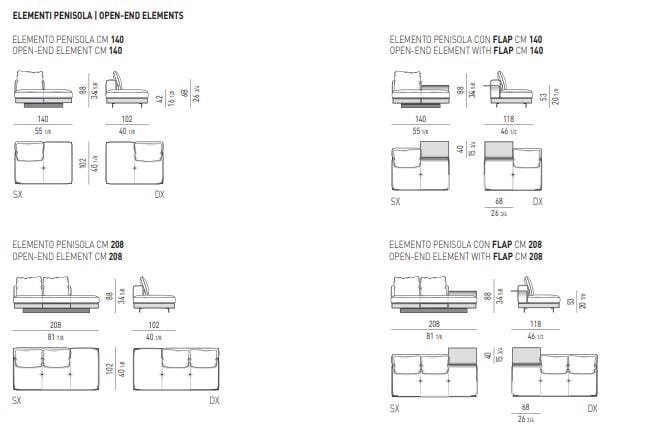 Ткань диван Minotti Коннери ARCH-00140023 - Вид №33