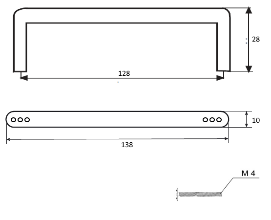 88110528 Ручка-скоба 8974 128 мм ЦАМ цвет матовый хром STLM-0076880 EDSON  - Вид №5
