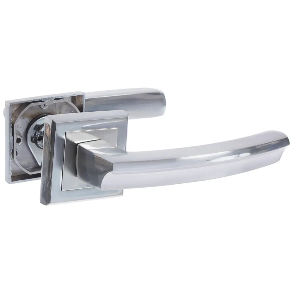 Ручка дверная на розетке Фабрика замков A 204 LPD, цвет глянцевый белый STLM-2030363 - Вид №1