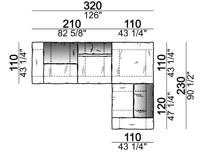 Секционный кожаный диван Arketipo CRAZY DIAMOND ARCH-00133462 - Вид №54