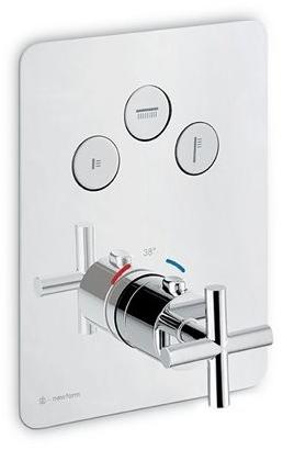 newform Смеситель для душа встраиваемый термостатический с переключателем Blink sun-id-1407372 - Вид №2
