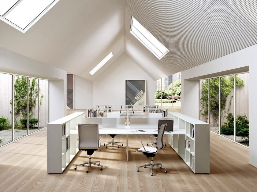 Прямоугольный стол со встроенной полкой FANTONI Framework 2.0 ARCH-00141519