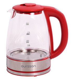 9081579 Электрочайник Oursson KE1744GD/RD красный