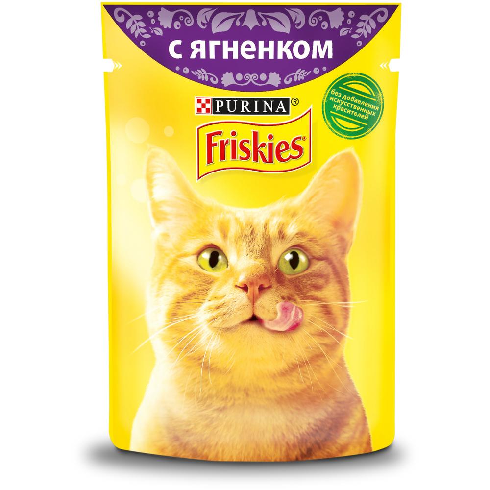 ПР0032301 Корм для кошек с ягненком в подливе, пауч 85 г Friskies 