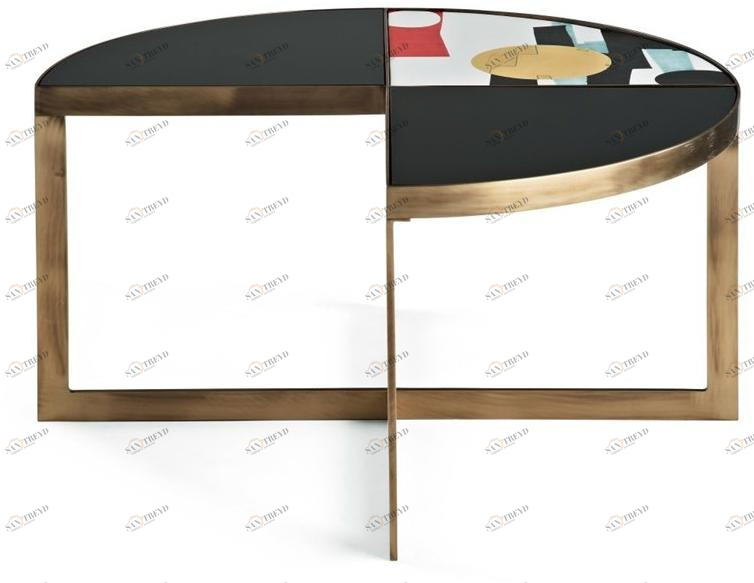 MARIONI Низкий круглый журнальный столик Carousel 02871