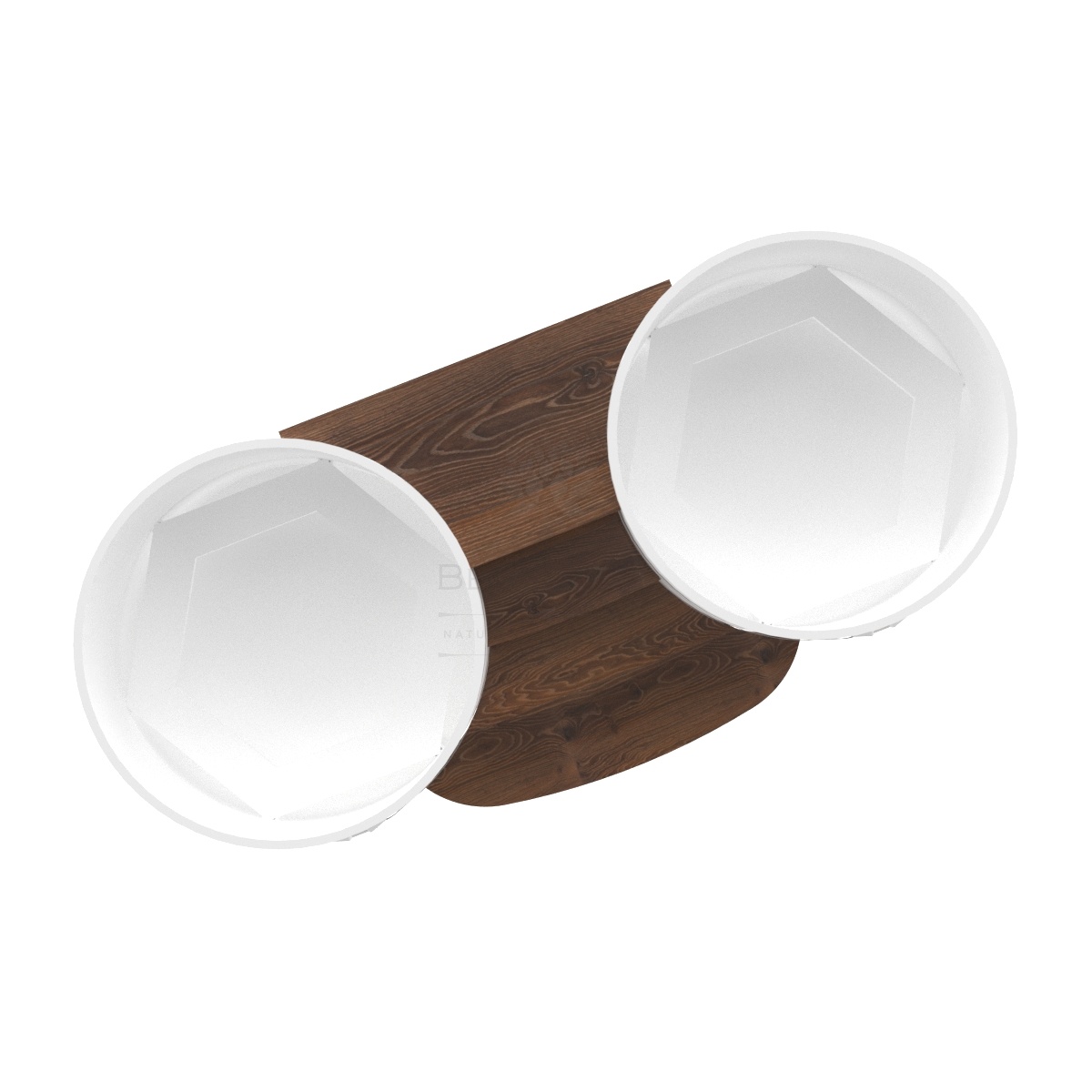 2087 Подиум на 2 купели D 1,5 дуб мореный Alyarus  - Вид №2