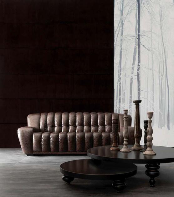 CorteZari 3-х местный кожаный диван Zoe gold 630 - Вид №2