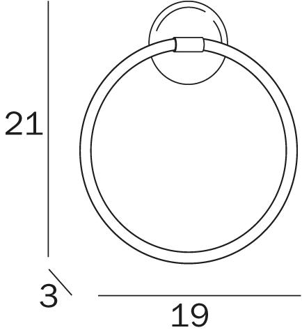 INDA® Держатель кольца для полотенца Colorella A2316t - Вид №1