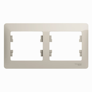 GSL000902 Рамка 2 поста , горизонтальная, молочный Schneider Electric Glossa