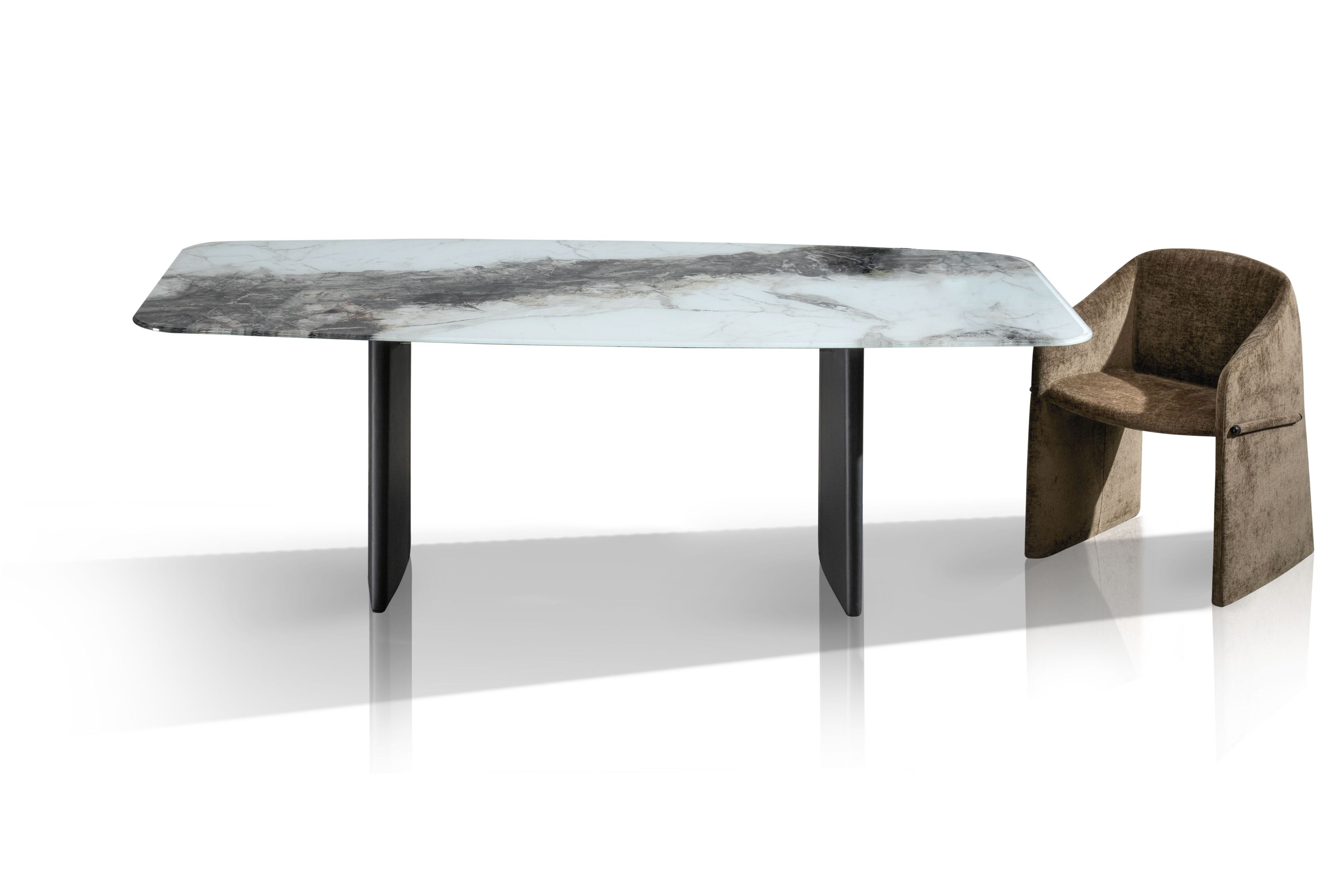 Стол со стеклянной столешницей с шелкографией GABER TWIRLI ARCH-00132356 - Вид №2