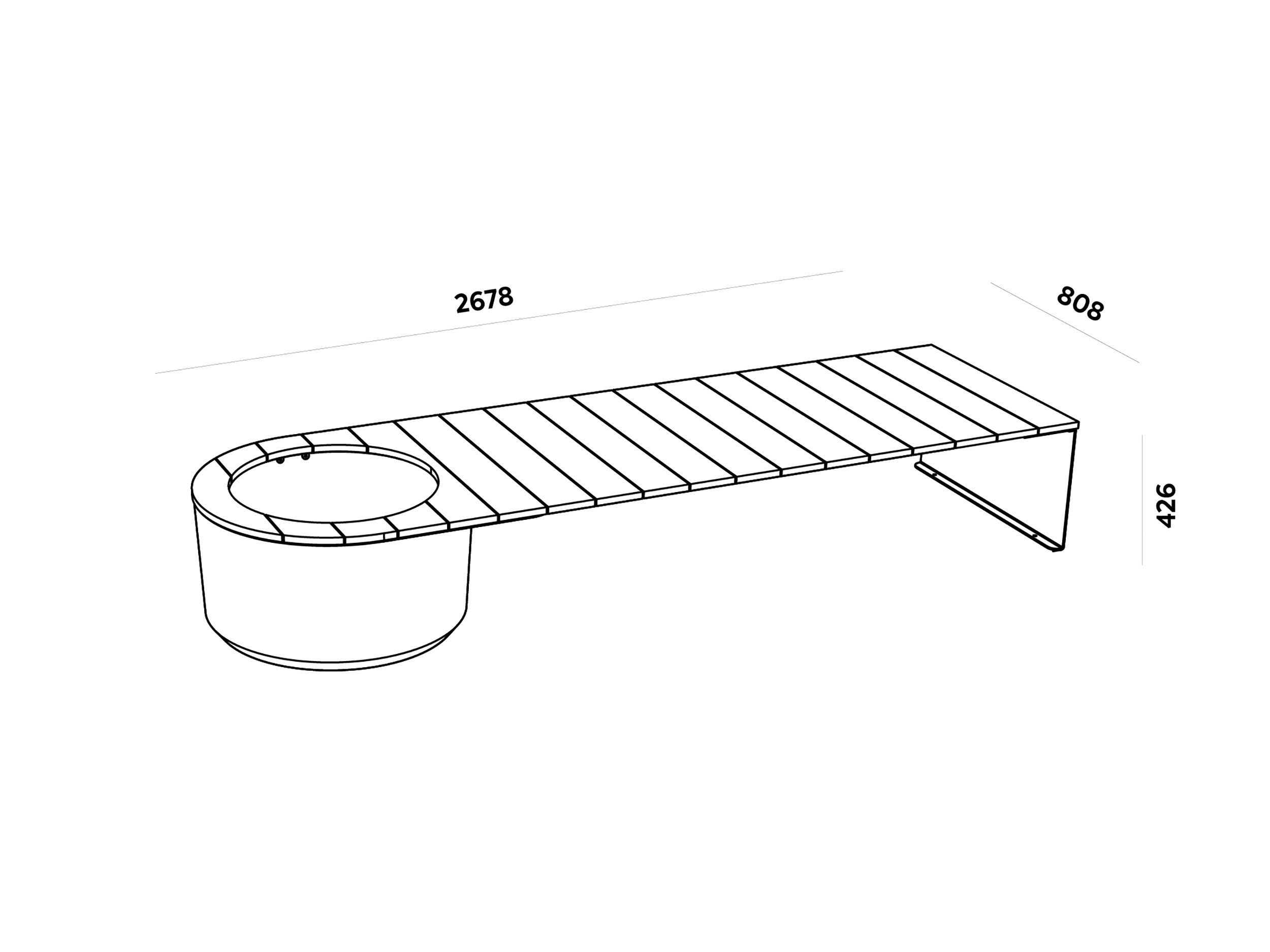 Бетонная скамейка со встроенным плантатором Betoni Grand Benches ARCH-00081058 - Вид №5