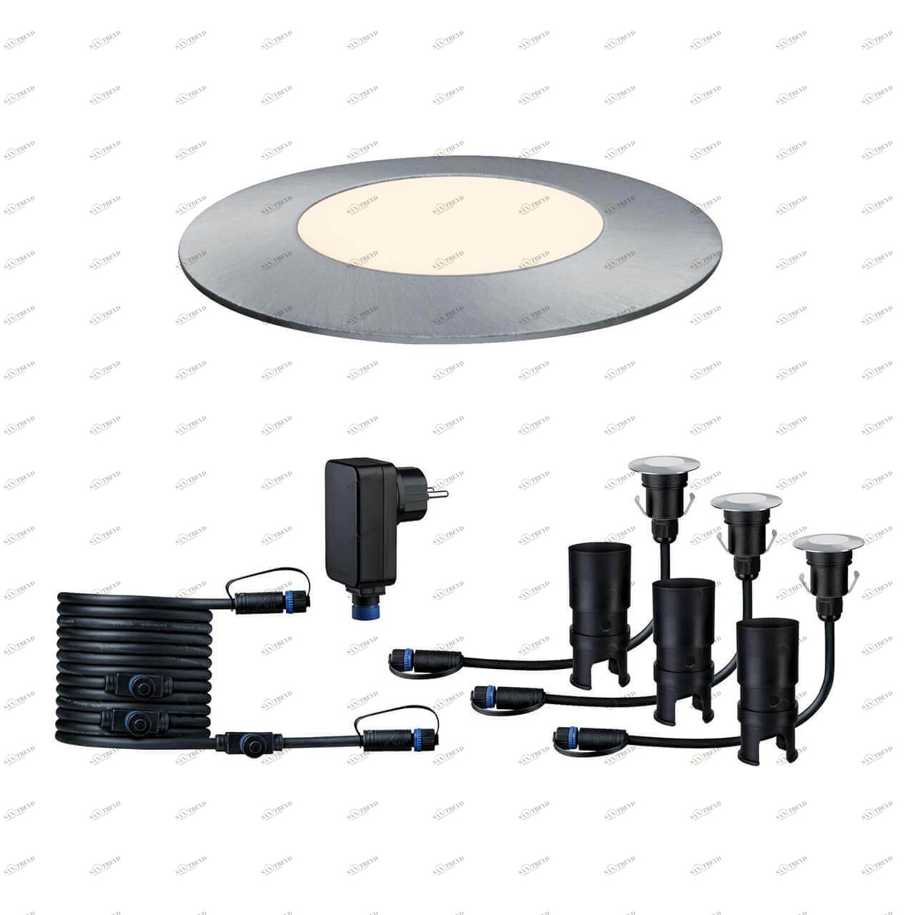 Уличный светильник ландшафтный светодиодный D 5,5 см серый Floor Mini Basisset 93697 PAULMANN FLOOR MINI BASISSET 00-3896999 Серый 