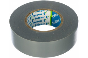 15591115 Изоляционная лента 19ммx20м серая 012506 Folsen