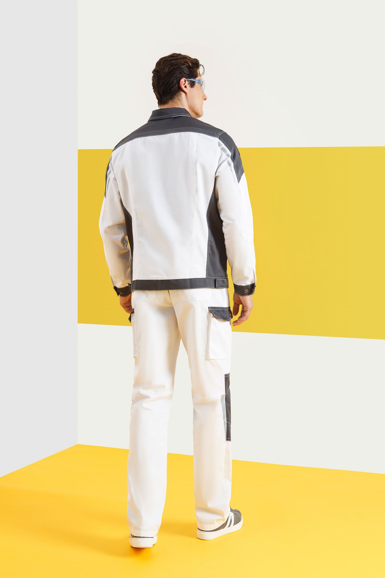 4974827 Костюм  NEW белый графит STATUS  Летняя спецодежда  размер 52-54/170-176  - Вид №7