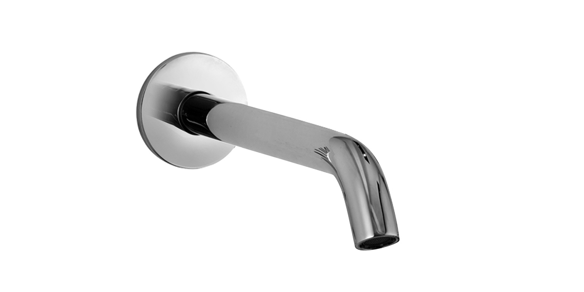 8430  Излив смесителя со стены для раковины вылет 20 см ограничитель потока воды до 5 л/мин при 3 бар впуск 1/2'' Fantini Rubinetti NOSTROMO НЕРЖАВЕЮЩАЯ СТАЛЬ 