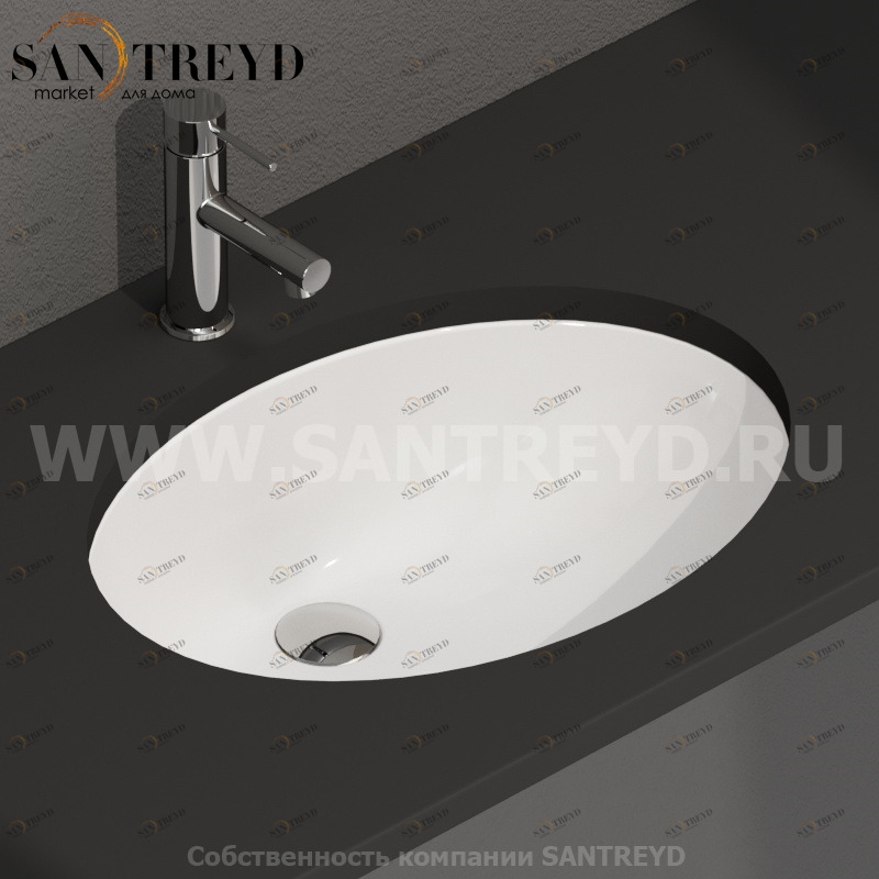 VA083BI Накладная раковина под столешницу  прямоугольная Ceramica Globo GRACE