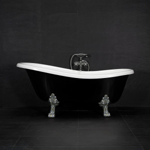 20000701 Ванные Комнаты Victoria 1670 En / Белые Хромовые Лапы Westerbergs Черно-Белый