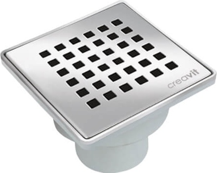 Напольные трапы с металлическим каркасом, сеткой из нержавеющей стали, пластиковым корпусом, выходным отверстием снизу / FH266A Creavit  - Вид №1