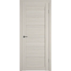 Дверь межкомнатная остекленная с замком и петлями в комплекте Ларчи-1 60x200 см ПВХ цвет дуб филадельфия