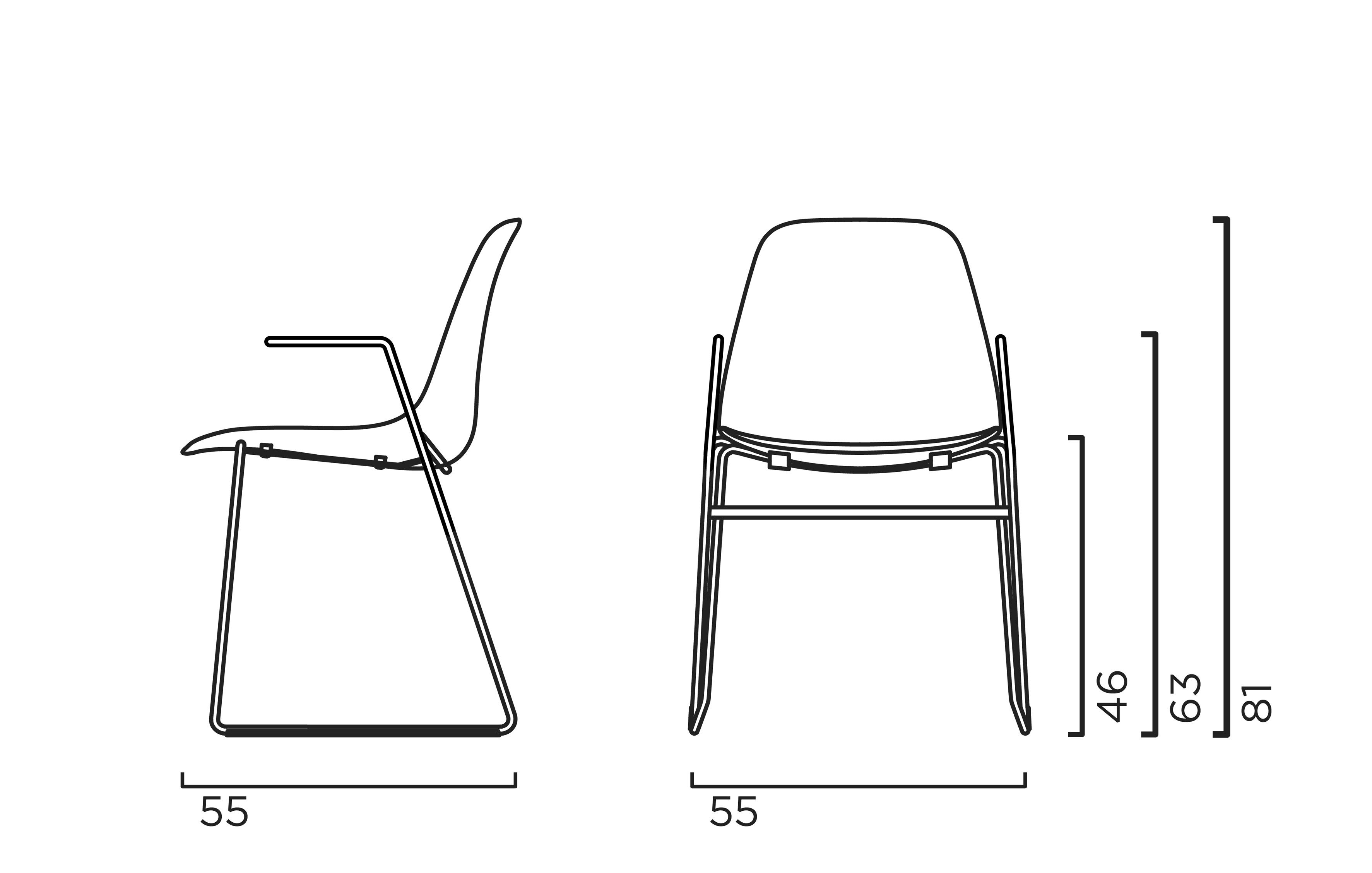Штабелируемый стул из полипропилена Crassevig Pola ARCH-00012694 - Вид №1