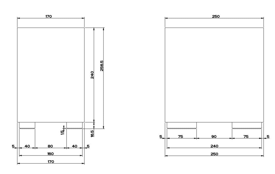 Мусорная корзина из смолы Gessi прямоугольник ARCH-00139347 - Вид №2