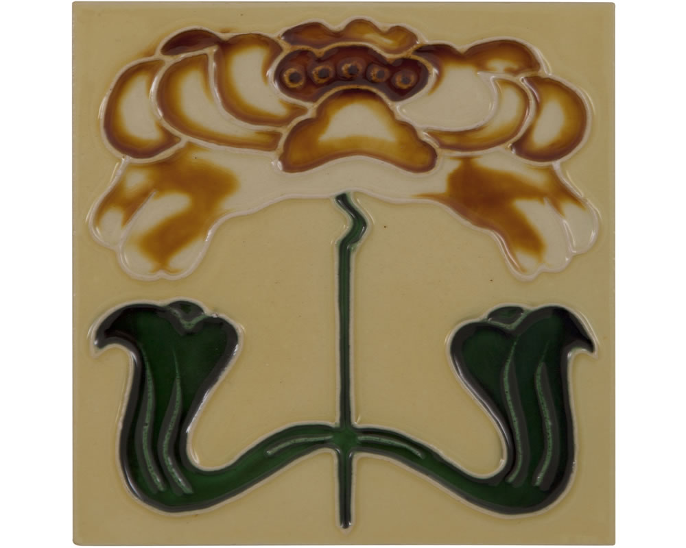 LGC084 Набор из 10 плиток с цветком загара Сarronheating  - Вид №1