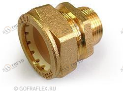 Муфта труба-наружная резьба (папа) 25мм* 1 дюйм Santreyd BC25