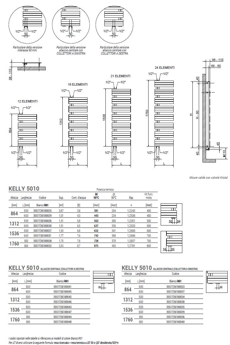 Вертикальный стальной полотенцесушитель Cordivari Келли ARCH-00093935 - Вид №2