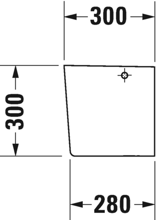 0858370000 Полупьедестал для раковины овальная Duravit P3 Comforts - Вид №4