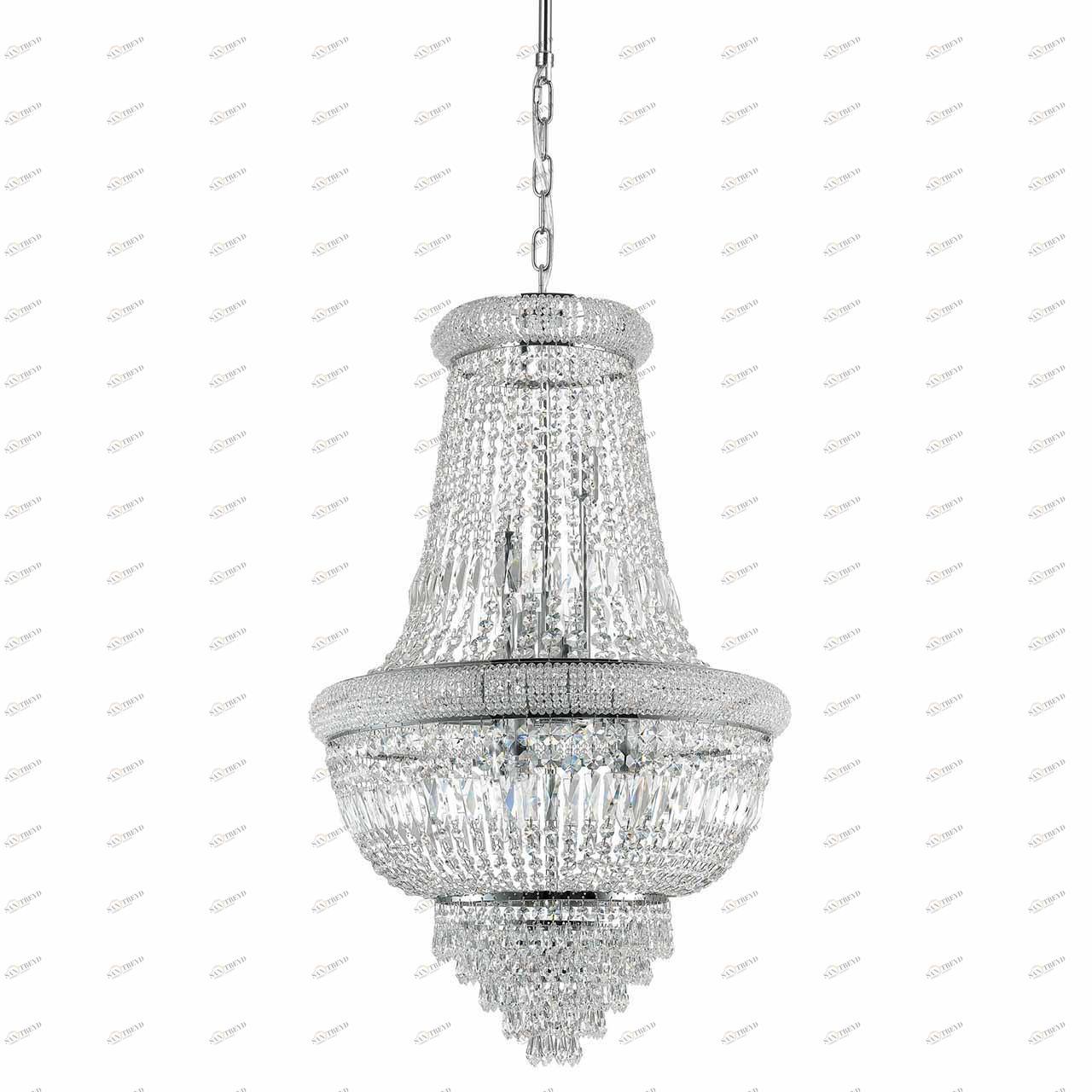 Подвесная люстра Ideal Lux Dubai SP10 Cromo IDEAL LUX ДИЗАЙНЕРСКИЕ, DUBAI 312446 Хром 