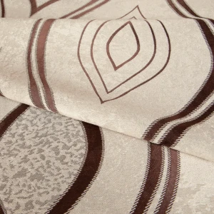 Ткань димаут «Витражный», 280 см, вензель, цвет золото-коричневый