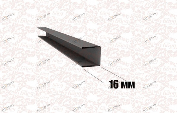 Торцевой П-образ.профиль, белый глянцевый 4м 0101 БАРД 2511130