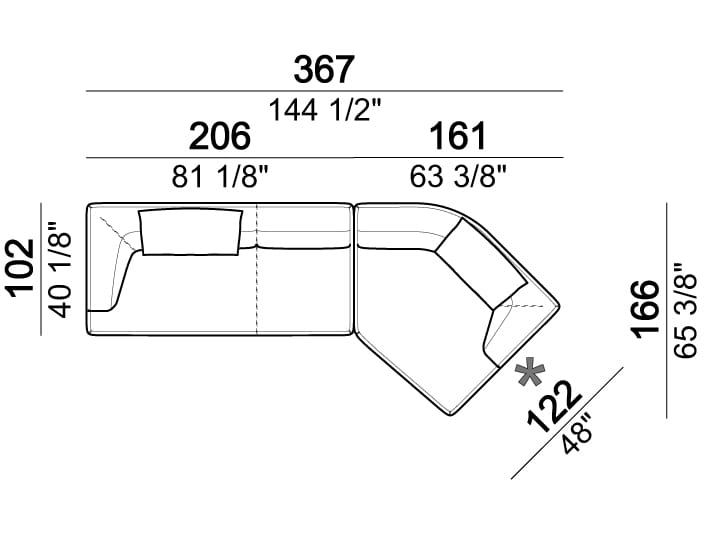 3-местный тканевый секционный диван Arketipo Starman ARCH-00099910 - Вид №29